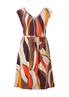 Midikleid mit Allover-Muster braun