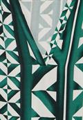 Midikleid mit Print cool vintage green