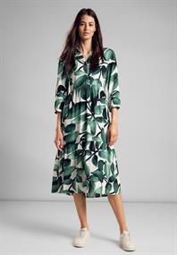 Midikleid mit Print cool vintage green