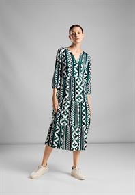 Midikleid mit Print cool vintage green