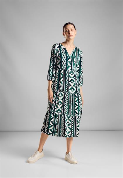 Midikleid mit Print cool vintage green
