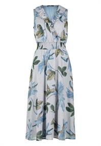 Midikleid mit Rüschen creamblue