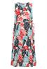 Midikleid mit V-Neck und Print light alabaster white