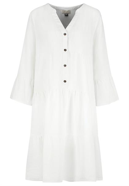 Midikleid mit Volant white