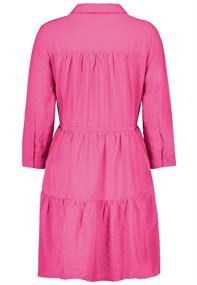 Midikleid mit Volants ruby pink