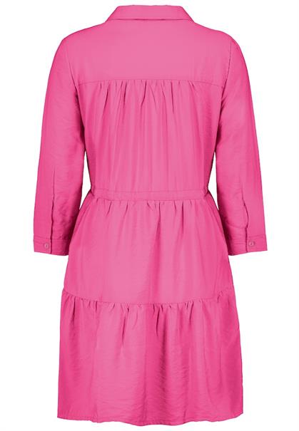 Midikleid mit Volants ruby pink