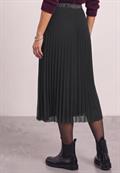 Midirock aus Mesh in Unifarbe black