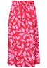 Midirock mit Elastikbund und Print salsa red