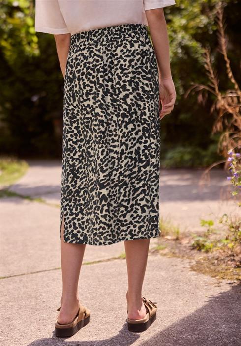 midirock-mit-mid-waist-und-print-black