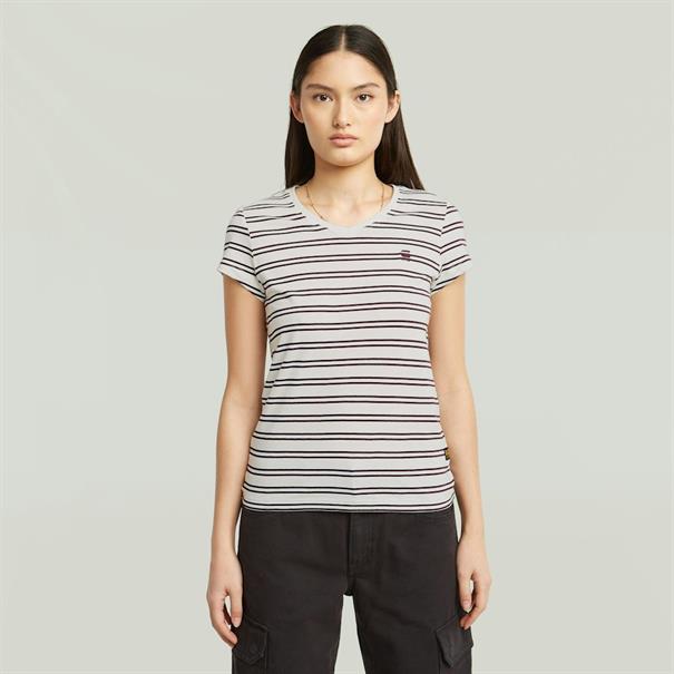 milk-maroon double stripe
