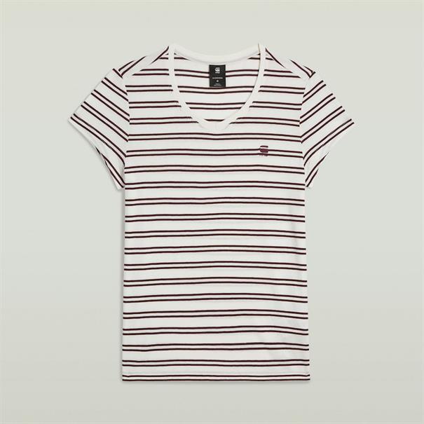 milk-maroon double stripe