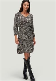 Minikleid mit Blumendruck blackcream