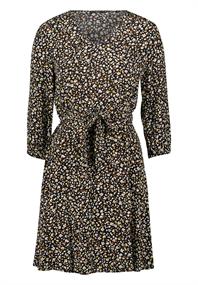 Minikleid mit Blumendruck blackcream