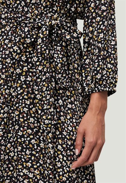 Minikleid mit Blumendruck blackcream