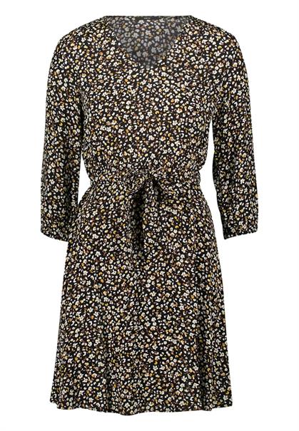 Minikleid mit Blumendruck blackcream