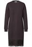 Minikleid mit Spitzendetail am Saum charred brown