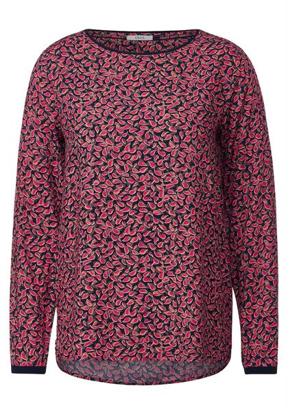 Minimal Print Bluse cosy coral