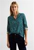Minimal Print Bluse deep lake green