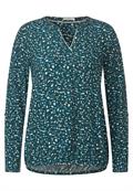 Minimal Print Bluse deep lake green
