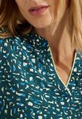 Minimal Print Bluse deep lake green