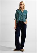 Minimal Print Bluse deep lake green