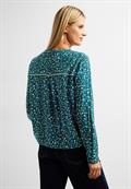 Minimal Print Bluse deep lake green