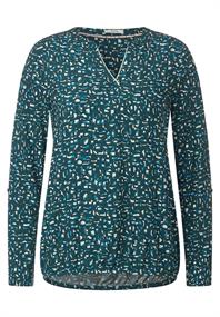 Minimal Print Bluse deep lake green