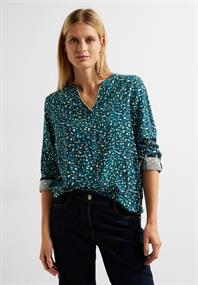 Minimal Print Bluse deep lake green