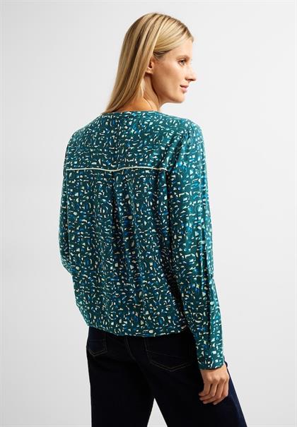 Minimal Print Bluse deep lake green