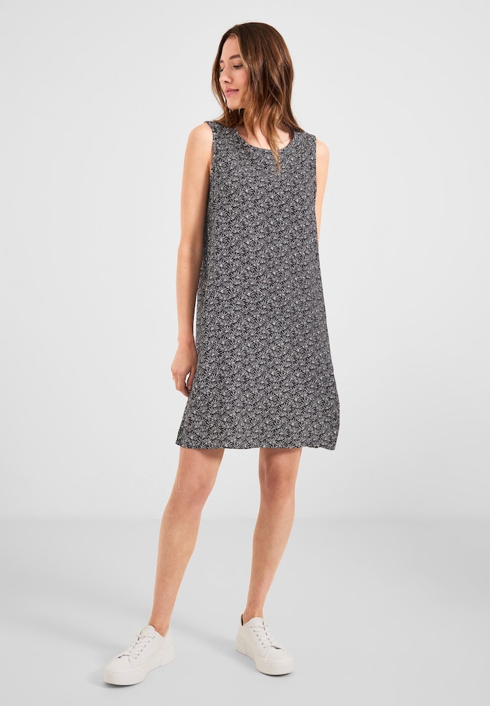 Cecil Damen Kleid Minimalmuster Kleid carbon grey bequem online kaufen bei