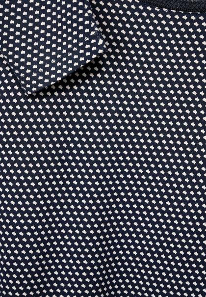 Minimalmuster Shirt deep blue