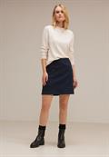 Minirock in Woll-Optik deep blue