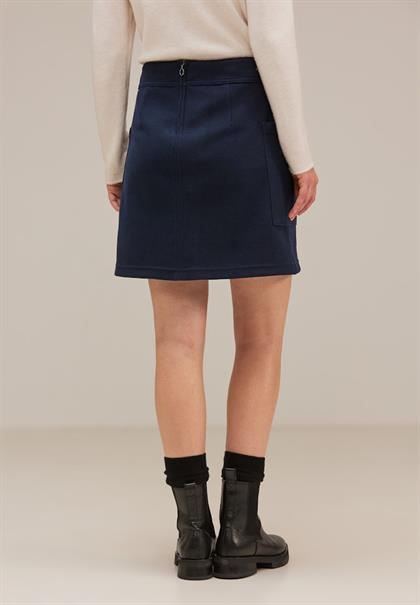 Minirock in Woll-Optik deep blue