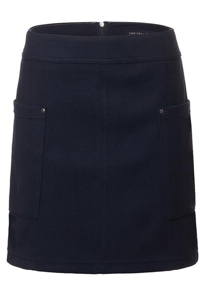 Minirock in Woll-Optik deep blue