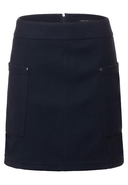 Minirock in Woll-Optik deep blue