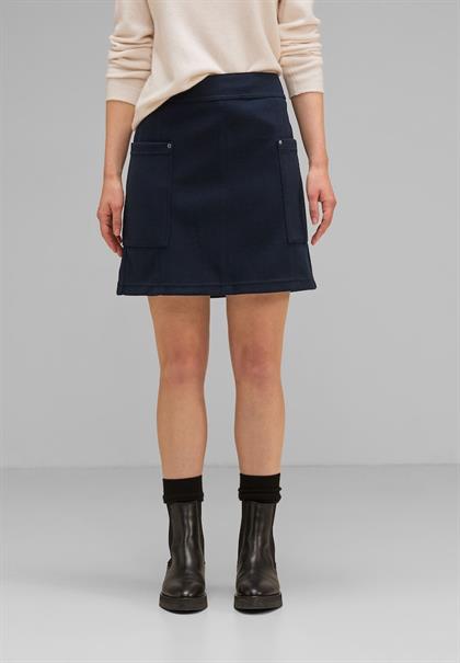 Minirock in Woll-Optik deep blue