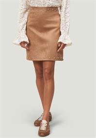 Minirock Lederoptik cinnamon swirl