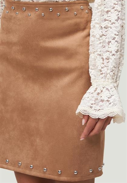 Minirock Lederoptik cinnamon swirl