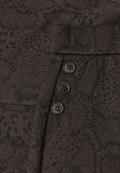Minirock mit Snake-Print und Knopfdetails charred brown