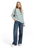 mint green beige stripe