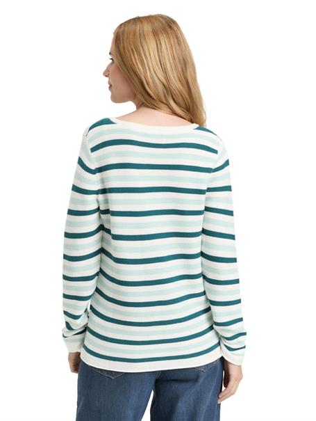 mint green beige stripe
