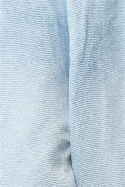 Mit Hanf: Jeans-Shorts mit Paperbag-Bund blue light wash