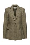 Mit Wolle: Blazer mit Hahnentritt-Muster dark khaki