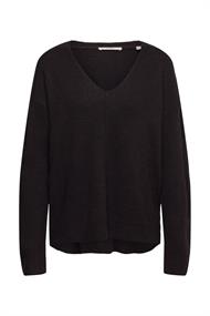Mit Wolle: flauschiger Pullover black