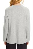 Mit Wolle: flauschiger Pullover mit Stehkragen light grey