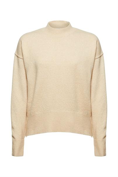 Mit Wolle: Pullover mit Inside-Out-Nähten beige 5