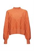 Mit Wolle: Pullover mit Stehkragen golden orange 5