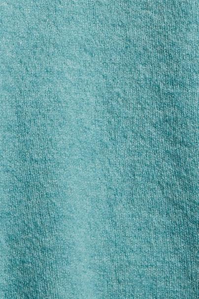 Mit Wolle: softer Rundhals-Pullover mit Melange turquoise 5