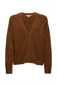 Mit Wolle: V-Neck Cardigan toffee 5