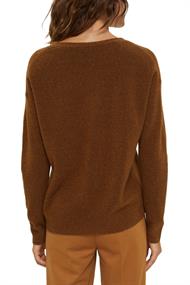 Mit Wolle: V-Neck-Pullover toffee 5
